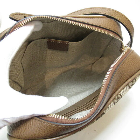 Gucci Shoulder Bag Leather GG Canvas Beige Brown - Picture 5 of 7